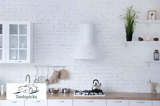 interior of minimalistic kitchen with white walls