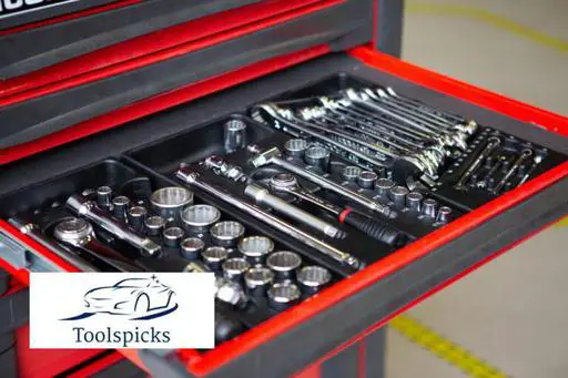 open tray of tool box with Tools