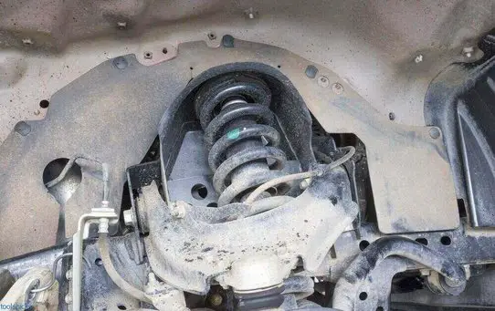 suspension shock absorbers, springs, brake the car