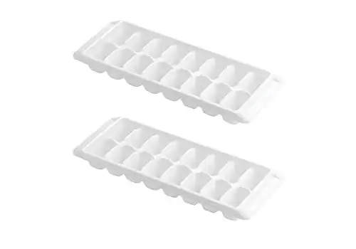 Kitch Ice Tray Easy Release White Ice Cube Trays, 16 Cube (Pack of 2) (2867-WHT-2)