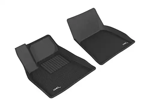 3D MAXpider Front Row Custom Fit All-Weather Floor Mat for Select Tesla Model S Models - Kagu Rubber (Black)
