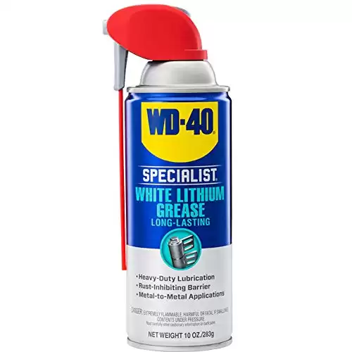 WD-40 Specialist Protective White Lithium Grease Spray with SMART STRAW SPRAYS 2 WAYS, 10 OZ