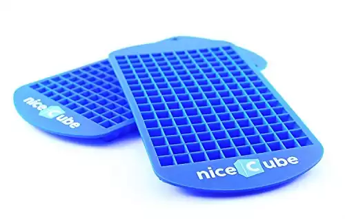 Mini Ice Cube Trays by niceCube, The Original Tiny Cubes for Small Crushed Ice, Silicone, 2 Pack