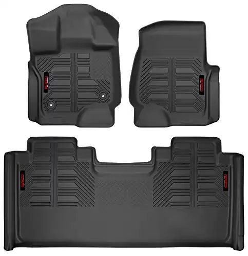 Gator Accessories 79610 Black Front and 2nd Seat Floor Liners Fits 2015-20 Ford F-150 SuperCab, Combo Set