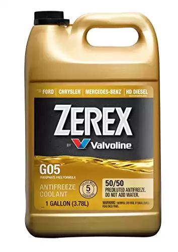 Zerex G05 Phosphate Free 50/50 Prediluted Ready-to-Use Antifreeze/Coolant 1 GA