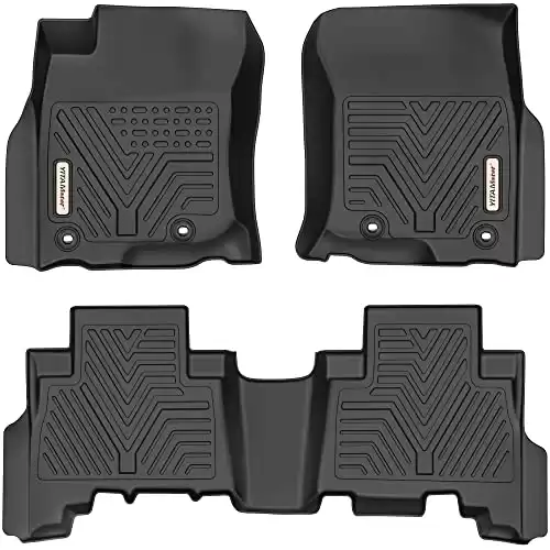 YITAMOTOR Floor Mats Compatible with Toyota 4Runner, Custom Fit Floor Liners for 2013-2023 Toyota 4Runner & 2014-2022 Lexus GX460, 1st & 2nd Row All Weather Protection, Black