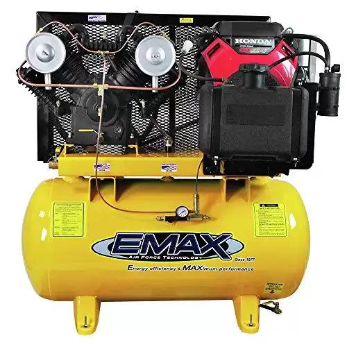 18 HP Gas Air Compressor, 60-Gallon, Horizontal, Electric Start, Industrial Plus Series, Model EGES1860ST by EMAX Compressor